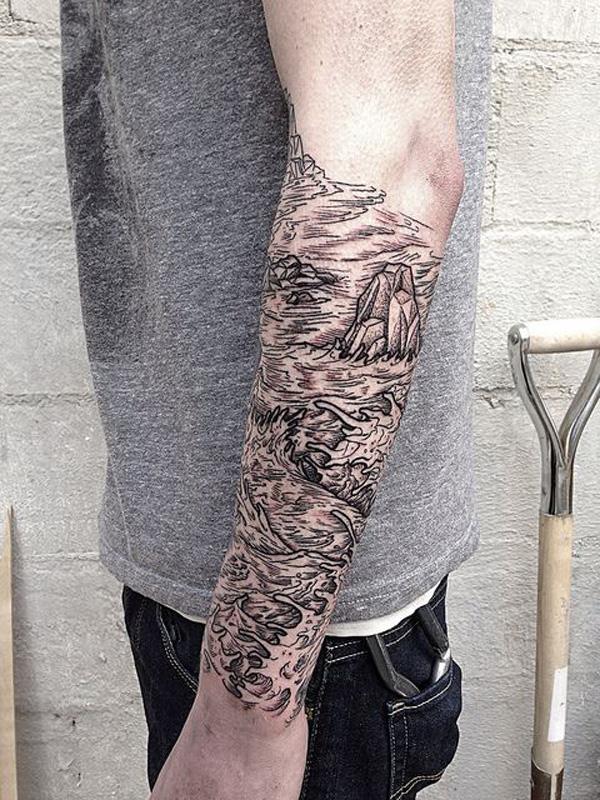 60 Mountain Landscape Tattoos For Guys 2023 Scenic Designs