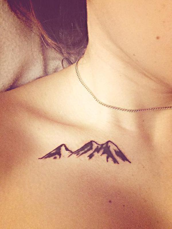 Premium Photo | Minimalist Landscape Tattoo Mountain Tattoo Design With  Meticulous Linework