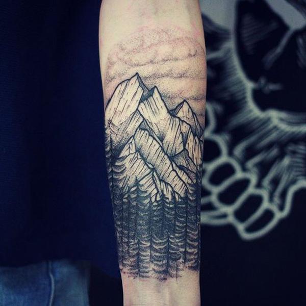 200 Best Mountain Tattoos for Men 2023 Range Geometric Simple Small  Designs