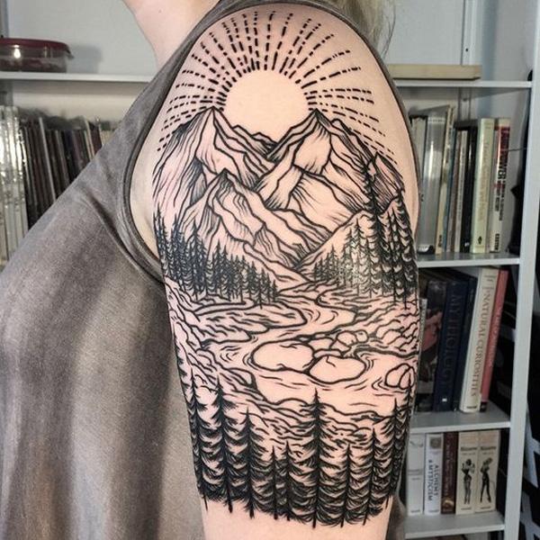 40 Mountain Tattoo Ideas  Art and Design