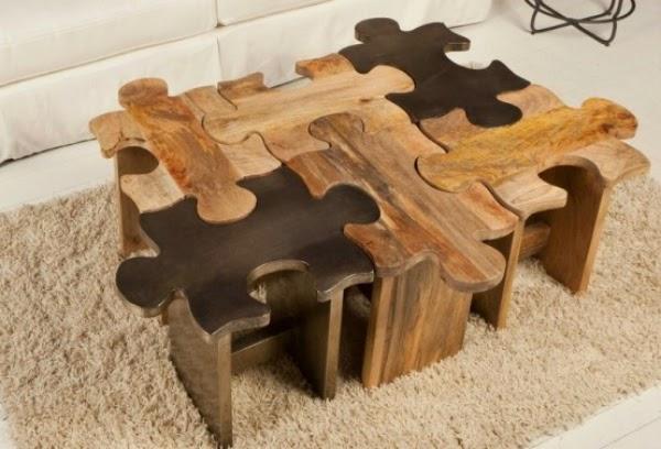 Creative furniture ideas Wooden Puzzle Table