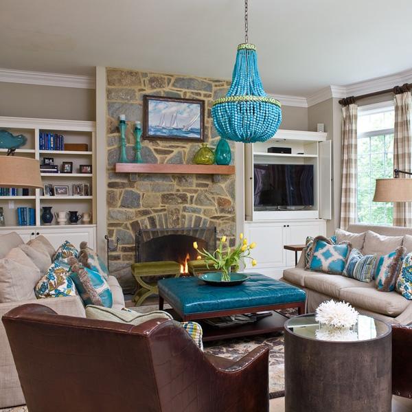 Coastal style living room idea-25