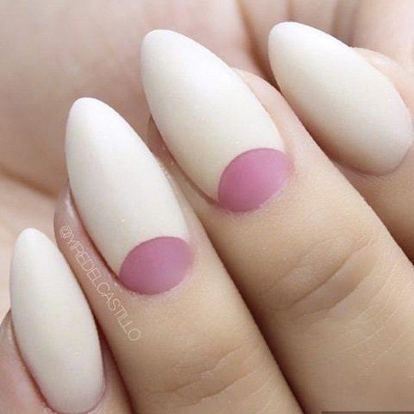 50 Half Moon Nail Art Ideas | Art and Design