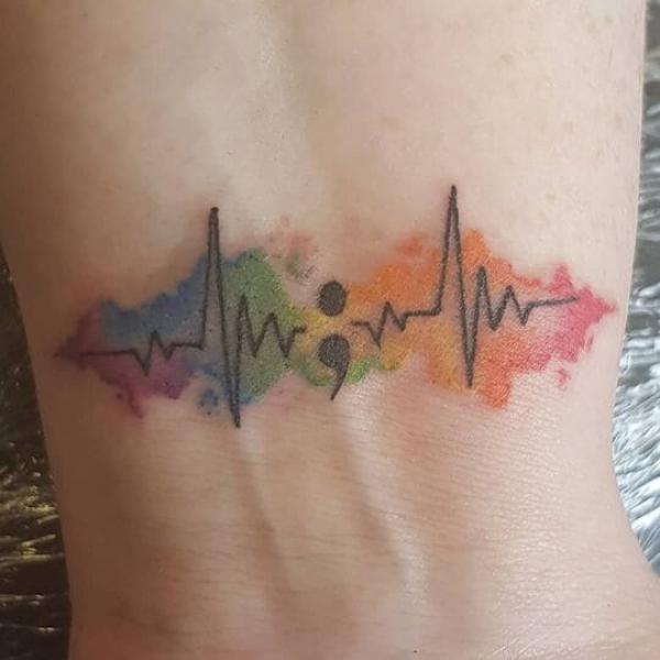 Lifeline semicolon tattoo