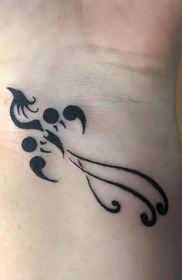 Phoenix Semicolon Tattoo