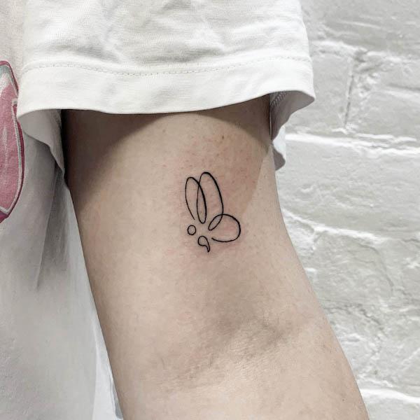30+ Semicolon Butterfly Tattoo – neartattoos
