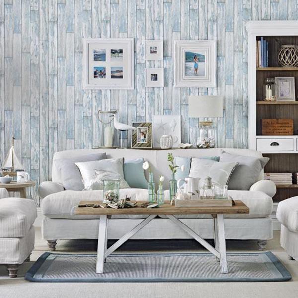 blue and white coastal living room ideal home