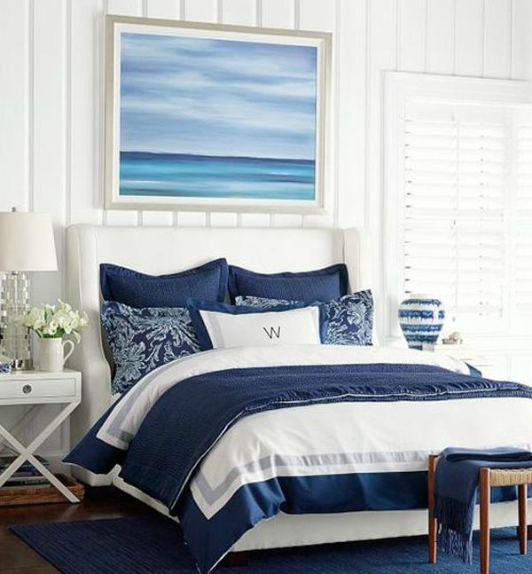 blue ocean art bedroom