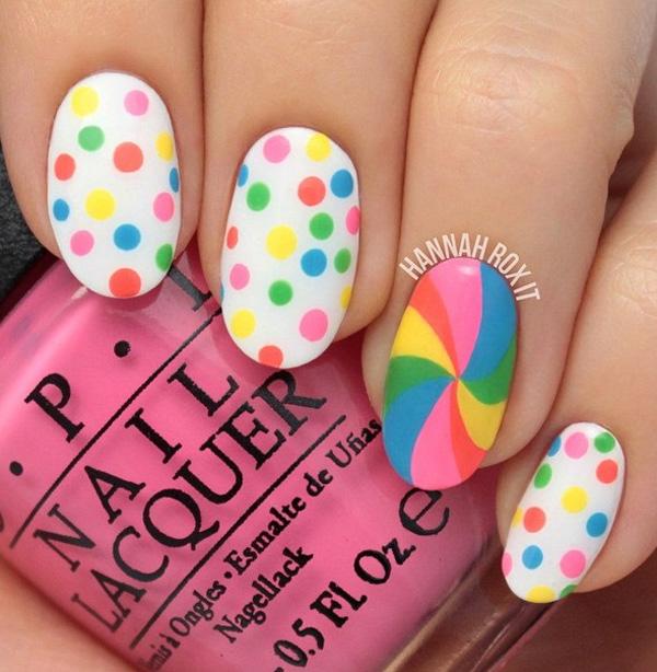 30+ Rainbow Nail Art Ideas | Art and Design