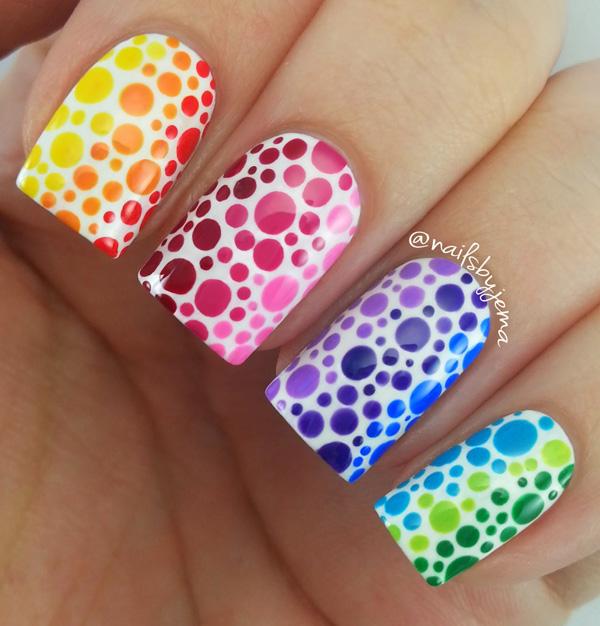 30+ Rainbow Nail Art Ideas | Art and Design