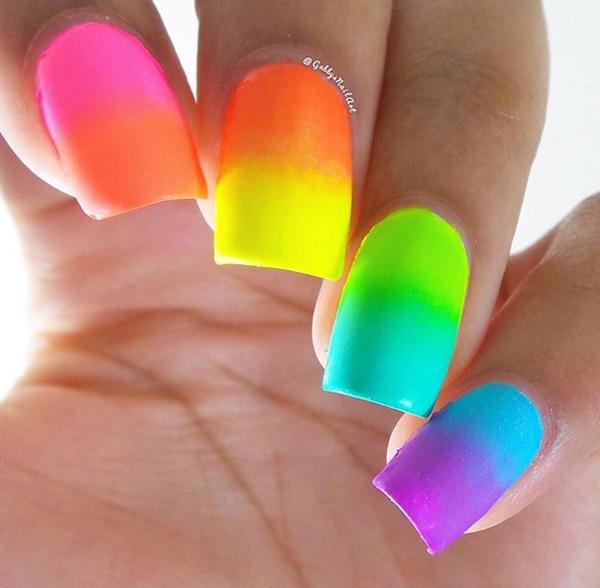 rainbow nail art-7