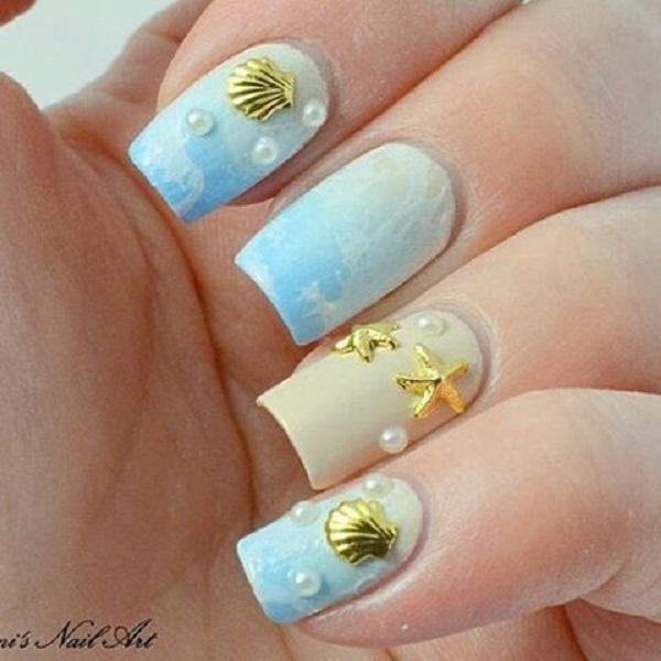 45 Ocean Nail Art Ideas | Cuded