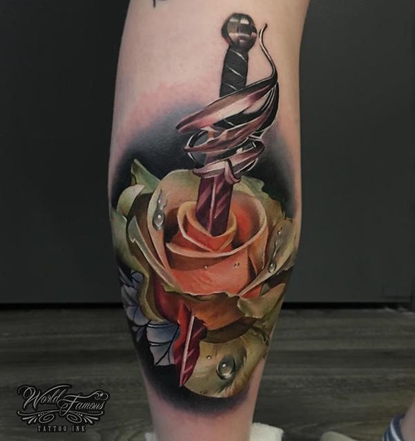 Sword Sleeve Tattoo for Parlour