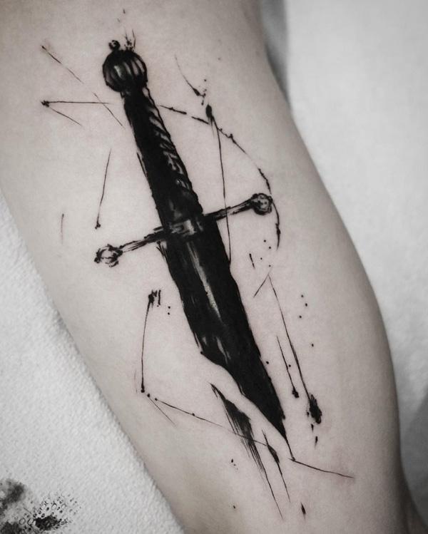 Excalibur sword excalibur kingarthur caladbolg backtattoo girltat   TikTok