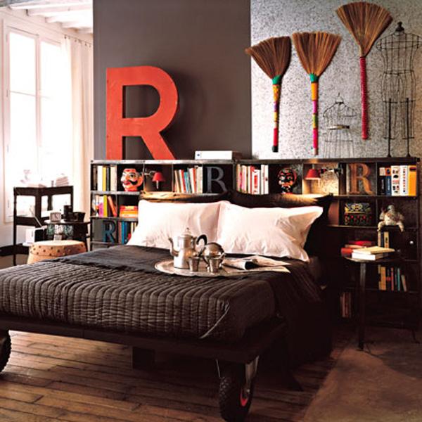 bookcases-can-become-a-headboard-with-lots-of-storage-space