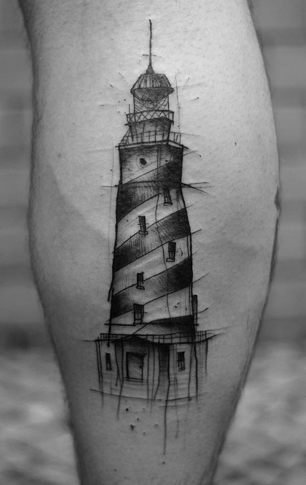 UPDATED 40 Enduring Lighthouse Tattoo Design
