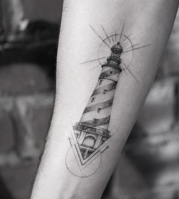30+ Lighthouse Tattoo Ideas Art and Design