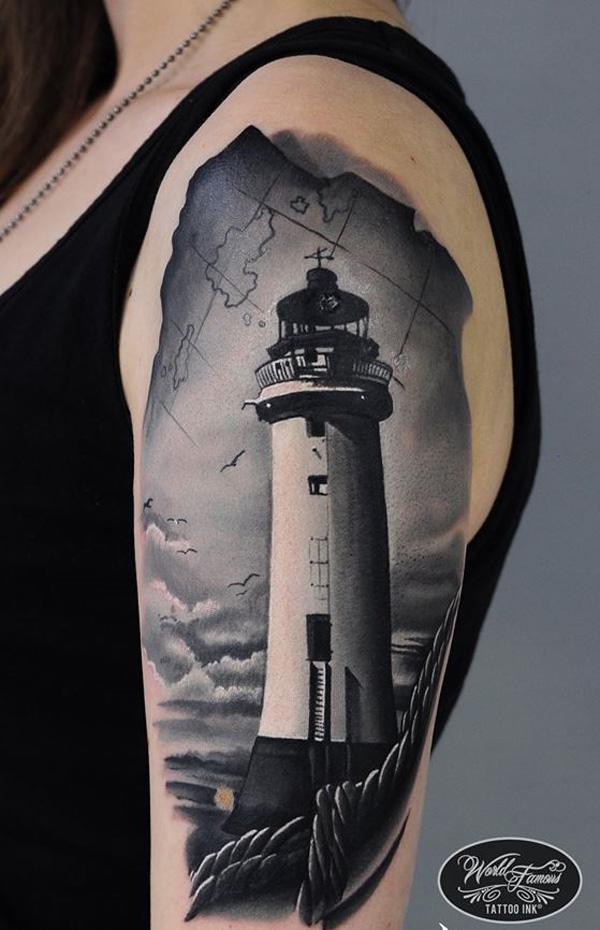 45 Amazing Lighthouse Tattoo Ideas for Men  Women