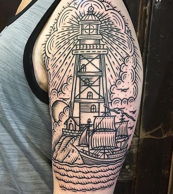 101 Best awesome lighthouse tattoo designs you need to see  Outsons