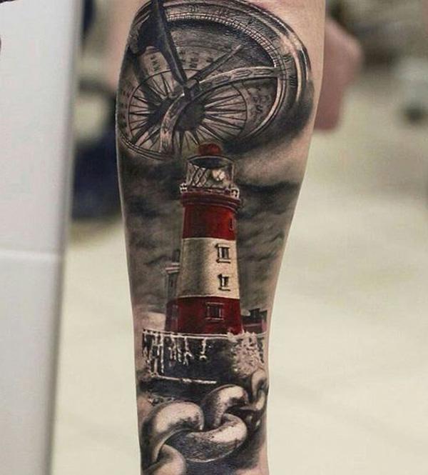 Premium Vector  Lighthouse tattoo flash