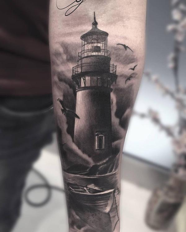 30 Lighthouse Tattoos Popular Designs Trending Ideas  Meaning  100  Tattoos