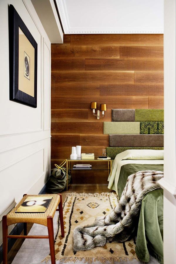 wood-paneling-wall-fabric-headboard-pieces