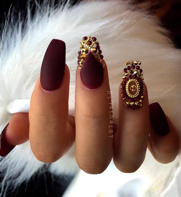 50 Rhinestone Nail Art Ideas | Cuded 50 Rhinestone Nail Art Ideas | Cuded