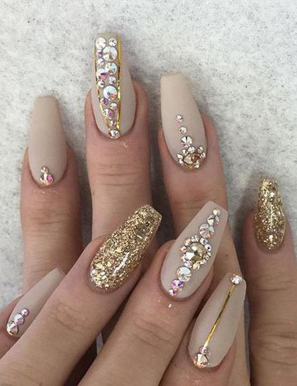 48+ super pretty rhinestone nail art ideas - 2000 Daily