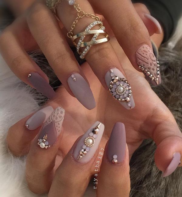 50 Rhinestone Nail Art Ideas