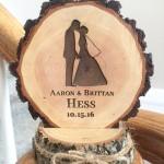 wood cake topper