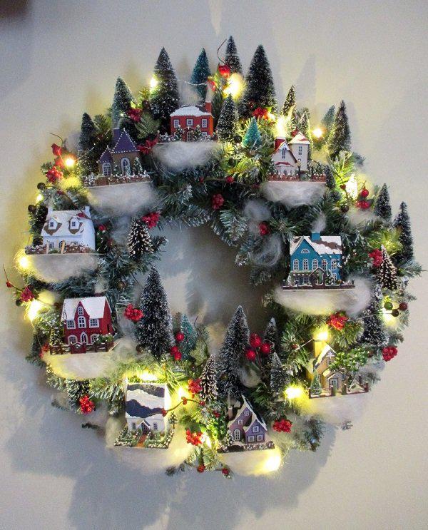 christmas-village-wreath