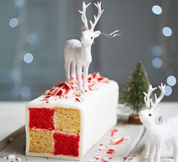 Gluten free yule log with Medjool dates, maraschino cherries and pistachio