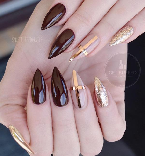 60 Dark Nails For Winter Art And Design