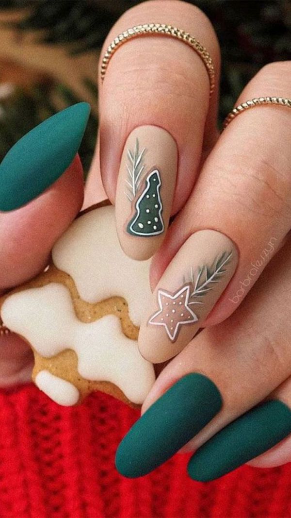 winter christmas nail