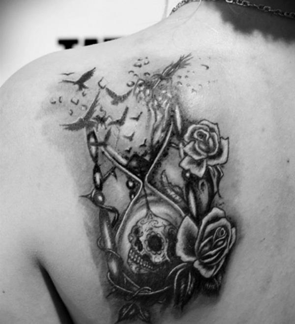Tattoo uploaded by Organic Inks  roses birds hourglass vines broken  sand castle  Tattoodo