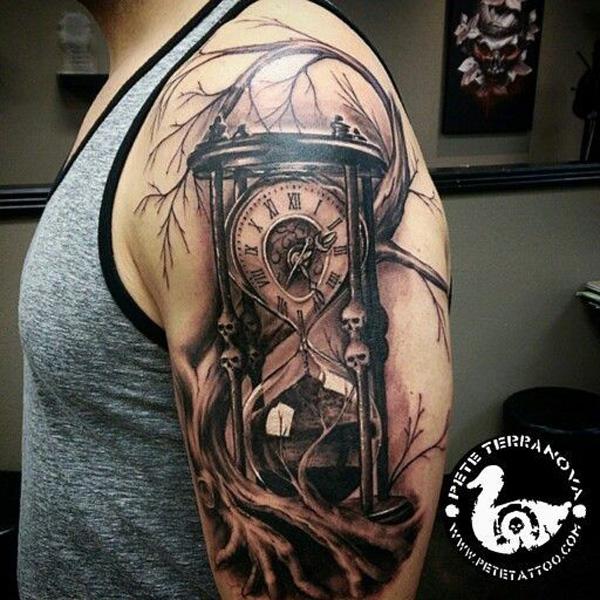 30 Broken Hourglass Tattoo Designs For Men  Time Ink Ideas