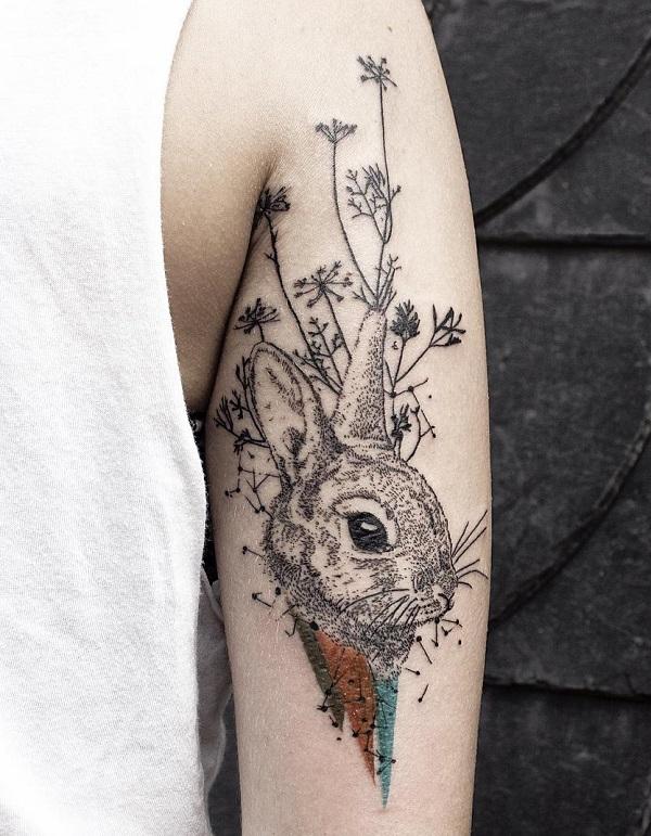 30 adorable bunny rabbit tattoo design ideas 
