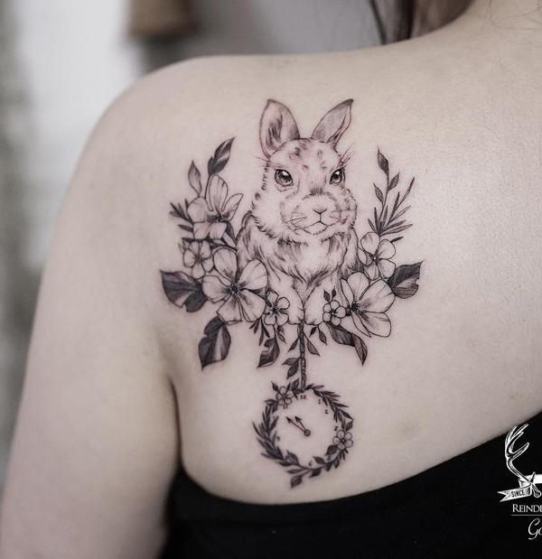 Amazing Rabbit Tattoos Designs For Women | Cute Bunny Rabbit Tattoo Design  For Girls | Rabbit Tattoo | Bunny tattoo small, Small tattoos, White rabbit  tattoo