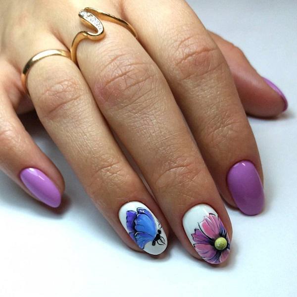 Foil nail art | Purple nail art, Foil nail art, Nail designs glitter