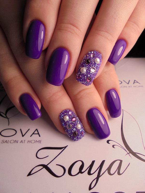 45 Purple Nail Art Designs | Art and Design