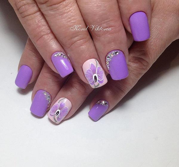 40 Great Nail Art Ideas, 3 Shades of Purple: Geometric Rhomboids with  ÜberChic! - Adventures In Acetone