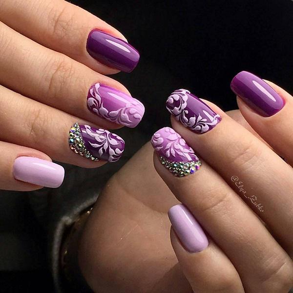 Purple Nail Art Neon | Pics Nails