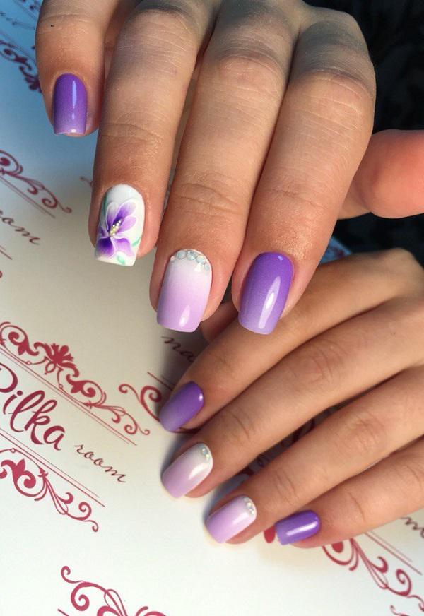 45 Purple Nail Art Designs | Art and Design