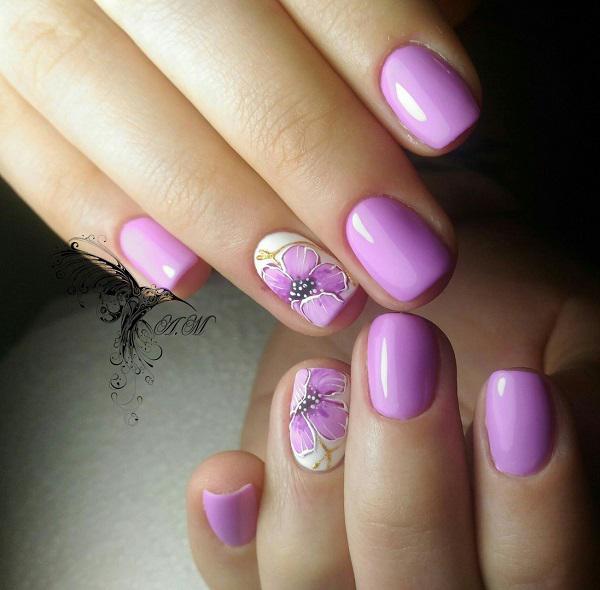 Purple Nail Art Designs 6