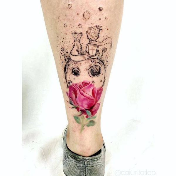 Rose and the little prince tattoo