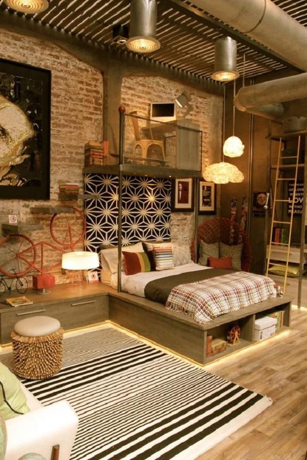 75 Impressive Bedrooms With Brick Walls - DigsDigs