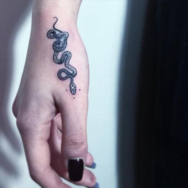Dark Metal Snake Tattoo