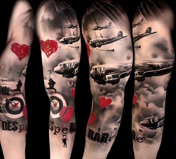 War buff has huge tattoo of Dday including tanks and a Spitfire inked  across entire back to mark 70th anniversary of the landings  Daily Mail  Online