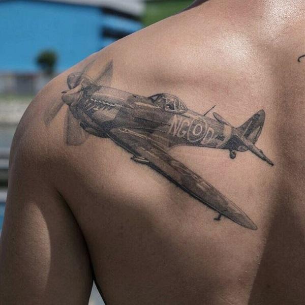 hurricane fighter pin up tattoo | Tattooed by Johnny at; The… | Flickr