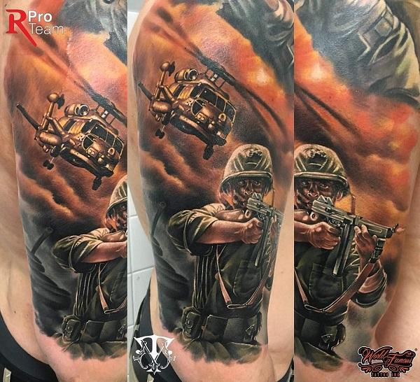 How to do a respectful military referencing tattoo in memory of my grandpa  who served in WWII when I'm not military - Quora